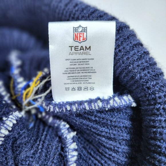 New England Patriots Knit Toque Pom Pom Beanie Hat Unisex Adult Fall Winter - Picture 6 of 7